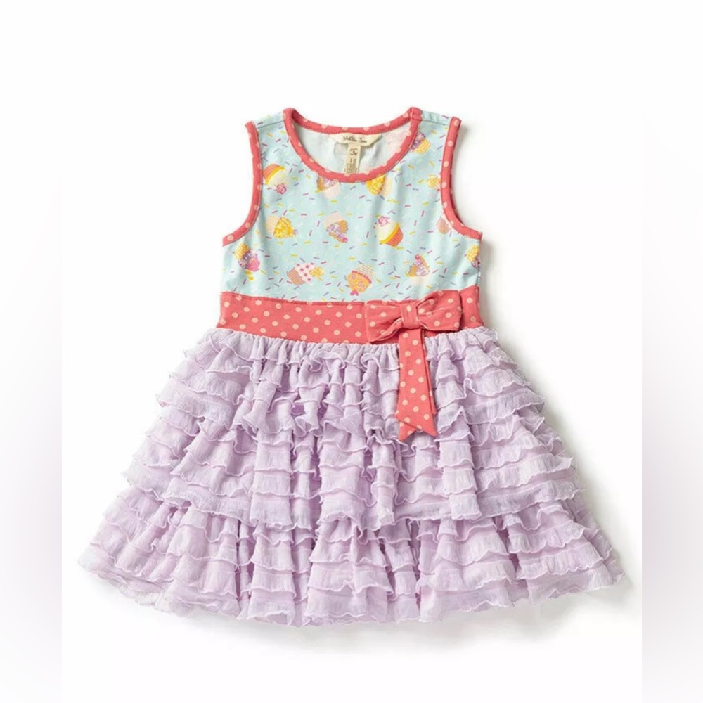 Matilda Jane Girls Lets Eat Cake Dress Size 4 New in Bag Brilliant Daydream